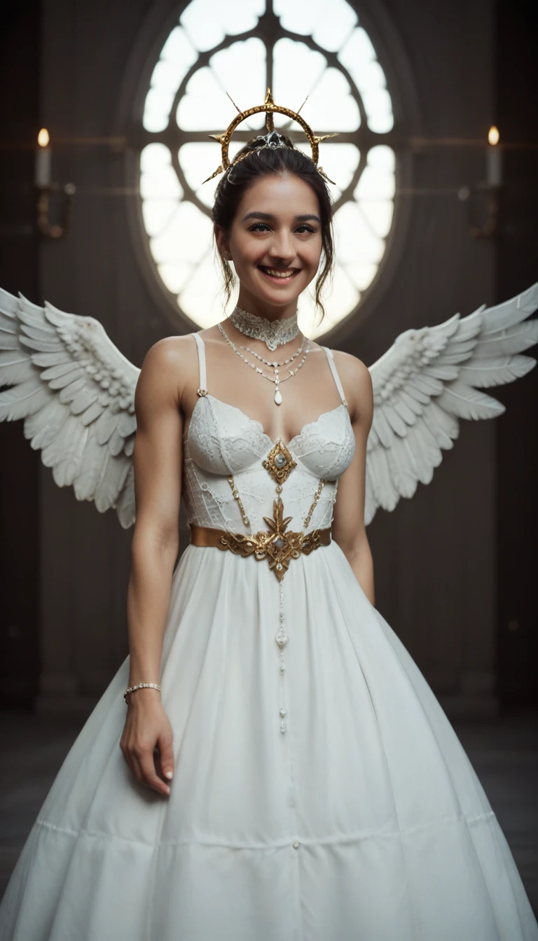 (zPDXL2), score_9, score_8_up, score_7_up, source_anime, 2d,
A beautiful angelic girl with an open smile, wearing a white dress with jewelry, feathered wings, and a halo, in a cowboy shot with light rays, (best quality,4k,8k,highres,masterpiece:1.2),ultra-detailed,(realistic,photorealistic,photo-realistic:1.37),portraits,anime coloring,vivid colors,studio lighting AissistXLv2, unaestheticXL_bp5, SimplePositiveXLv2, zPDXL2 PonyXLV6_Scores
AissistXLv2, unaestheticXL_bp5, SimplePositiveXLv2, zPDXL2 PonyXLV6_Scores