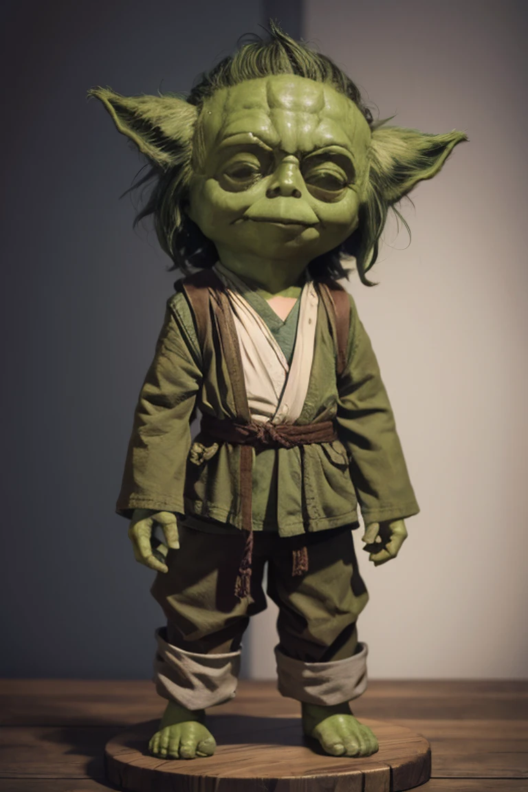 short yoda with a full head of shaggy thick hair