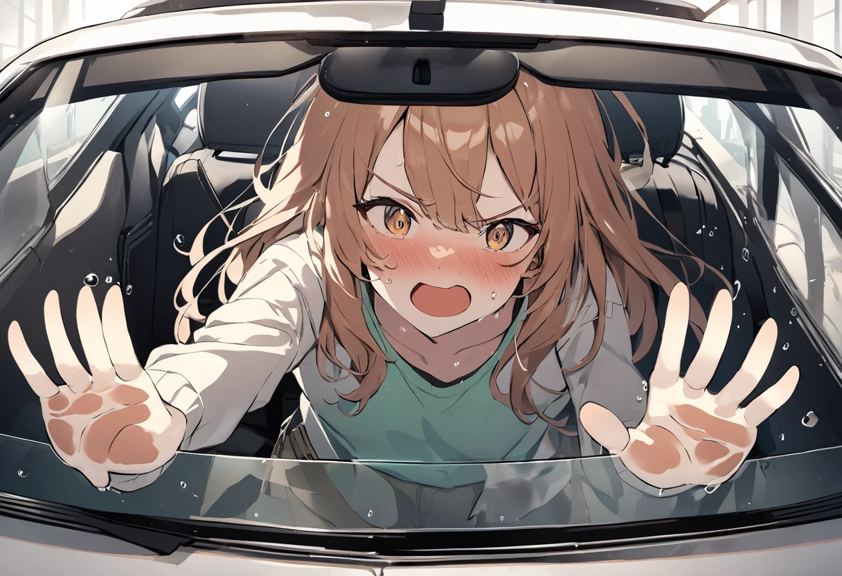 Hit your butt on the glass