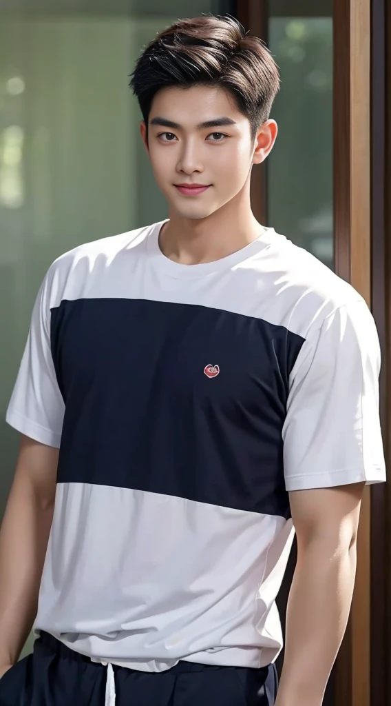 1ชายชาวเอเชียI have hair on my chest.. Aarav, who had black hair and body hair, stood and smiled., (Wear a navy T-shirt.), ปากrealistic สวยงาม, hairy person, Inspiration from Yan Juncheng, photorealistic!!!!!!! art style, smooth. digital photography, realistic. Cheng Yi, I have hair on my chest..,Inspiration from Russell, Dong Jun Lu has chest hair.., #2 Digital Photos Forever, art styleสมจริง, # 1 Digital Photo Forever, Inspiration from Zhang Han, Special eye details,Special eyebrow details. ภาพถ่ายrealistic