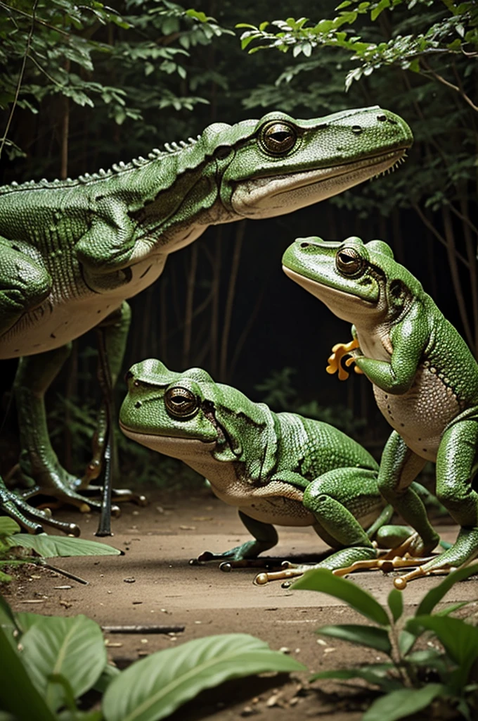 1A T_REX  talking to a frog