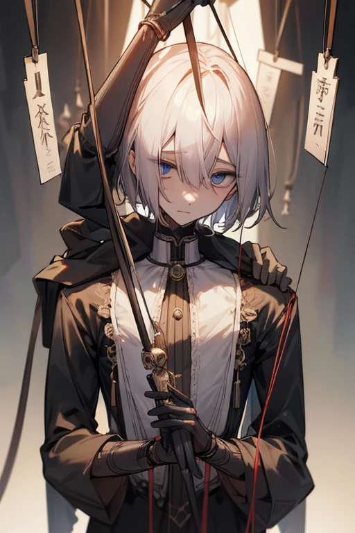 male、male性、Large、Slender、Strings、Becoming a puppet、Marionette、Doll body、The body of a mechanical device、hung by a thread