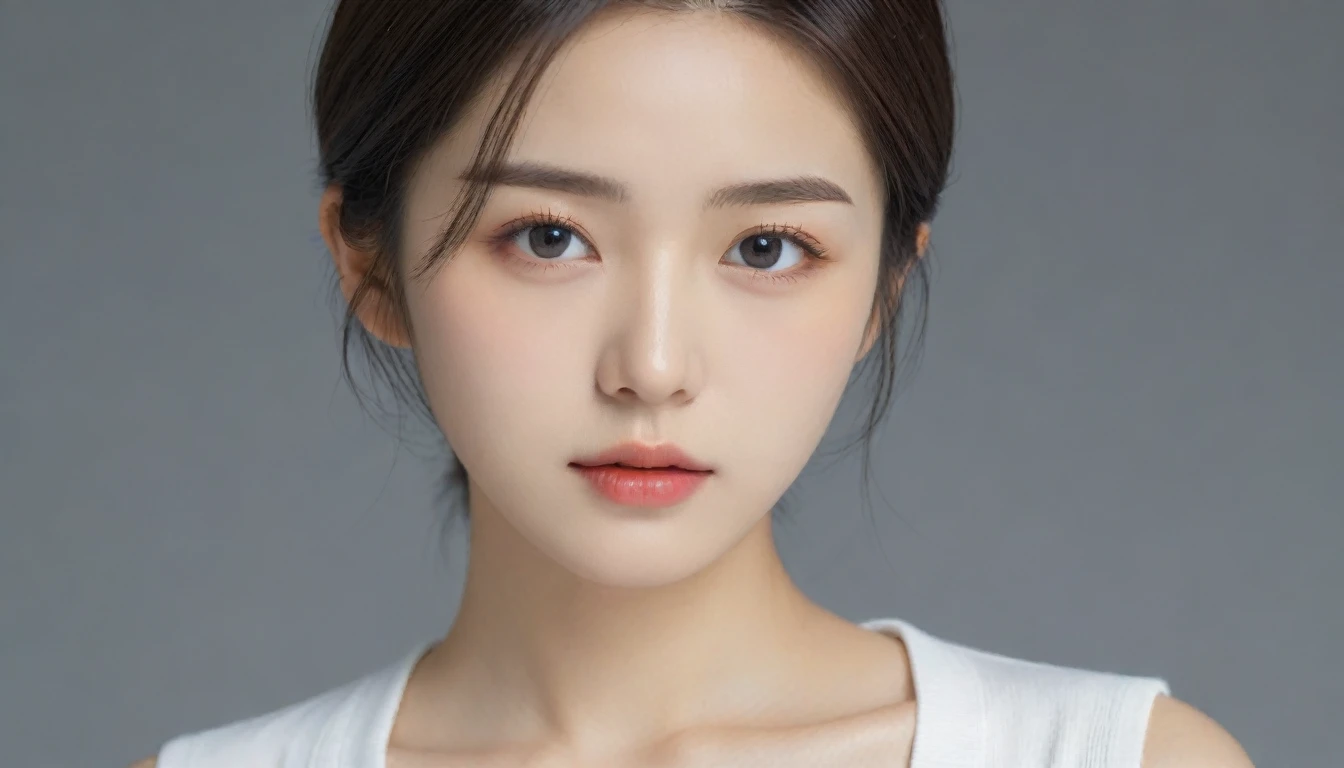 8k, Ultra-high resolution, Highest quality, masterpiece, 三分割法によるphotograph,Surreal, photograph, 1 Girl, (:1.3), pretty girl, Cute Face, Beautiful eyes in every detail, 細かくdetailedに,masterpiece,One Girl:1.2, Japan Female Announcer,extream close up,sad,streaming tears,Black short hair,Messy hair,(Nun's clothing:1.3),(印象派の美しい少女のPortraiture), (Gray background:1.3),(Impressionist light and colour),prayer,Realistic Skin, Perfect and beautiful face ,完璧でCute Face, Skin with attention to detail, Perfect limbs、Narrow waist,Looking at the audience、beauty,Long neck,clavicle,(((Ideal body type))),A cup small breasts :2,Portraiture:2,Perfect Anatomy,鮮明なdetailed,detailed,Surreal,Light and shadow,spotlight