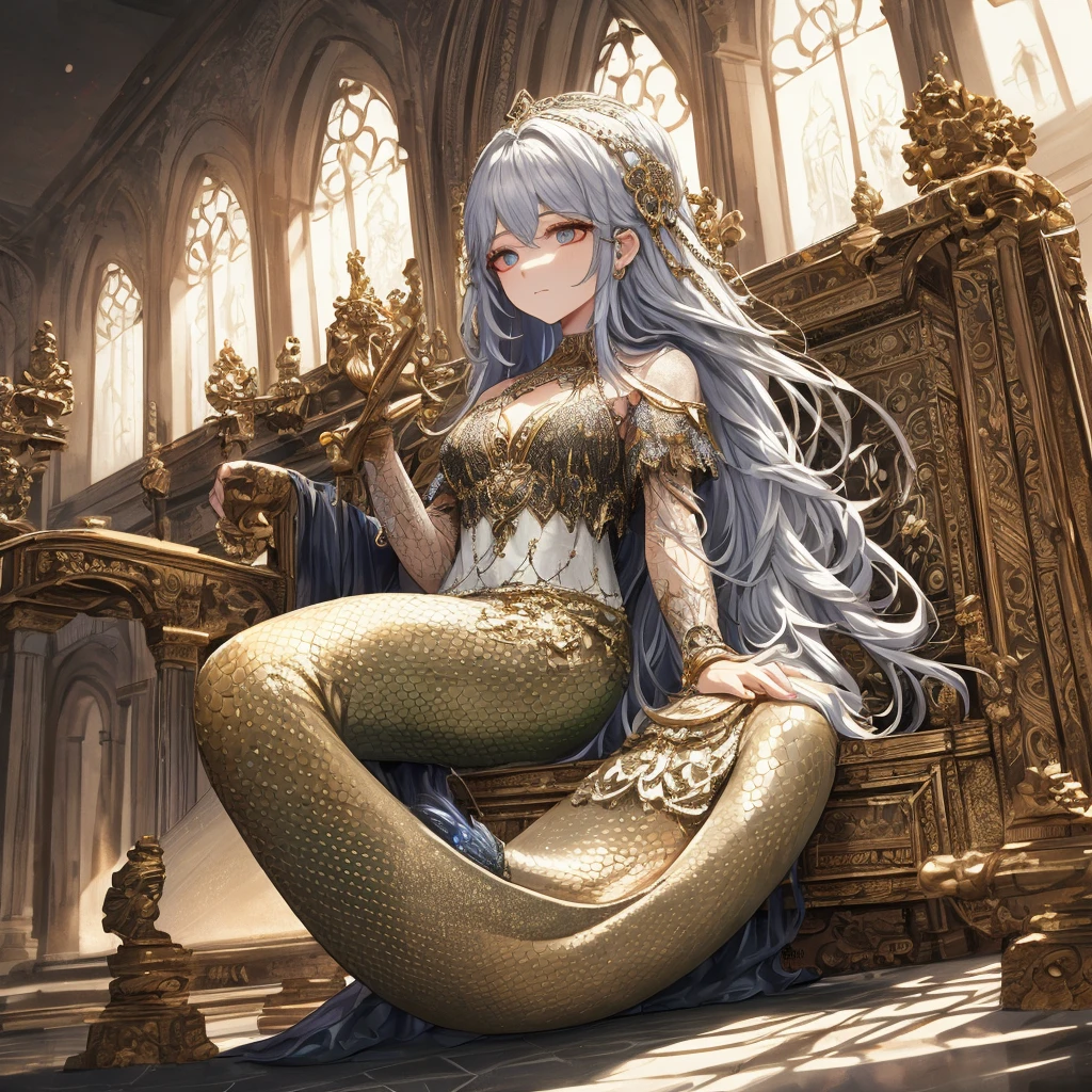 cute 20 year old mermaid sitting on a stone enjoying the sunlight, sun is shining, beautiful mermaid, beautiful detailed face, alluring eyes, elaborated mermaid tail, serene, masterpiece, full body shot, highres, high resolution, high quality, Cinematic Lighting, ethereal light, intricate details, extremely detailed, incredible details, full colored, complex details, insanely detailed and intricate, extremely detailed with rich colors. masterpiece, best quality, HDR, UHD, unreal engine, Rich in details, High quality, gorgeous, glamorous, 8k, super detail, gorgeous light and shadow, detailed decoration, detailed lines, glittery, fantasy, pretty colors