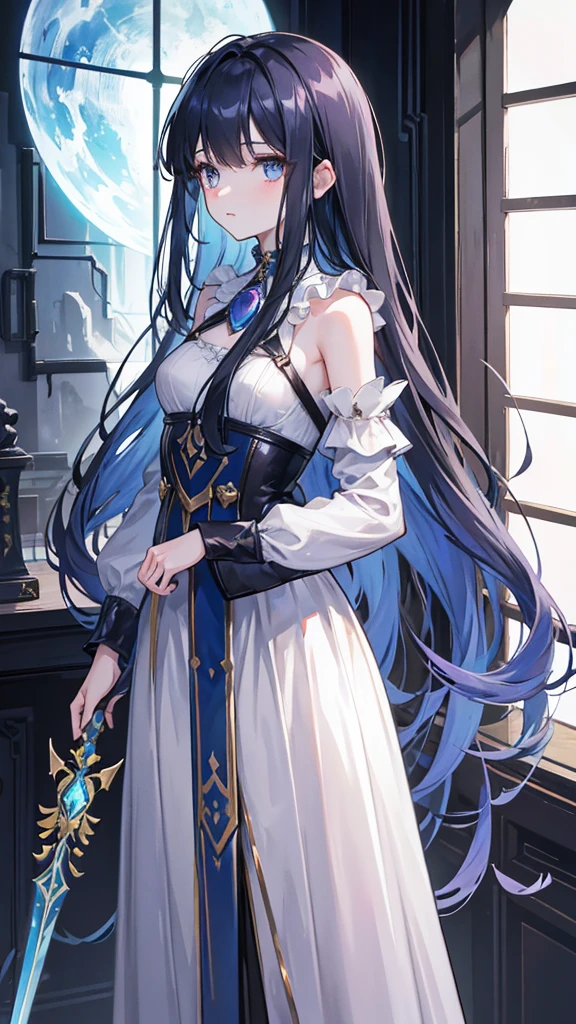 Lyria is an enchanting young girl, around 8 years old, with a unique and mysterious presence. Her long, jet-black hair falls softly down her back, and her bright blue eyes shine with intelligence and curiosity. Despite her small and agile frame often leading others to underestimate her, Lyria is resilient and determined. Her pale skin contrasts strikingly with her dark hair, and she usually wears simple, practical clothing that allows for freedom of movement—vital for her adventurous life. As a demon disguised by Elara to appear human, Lyria possesses extraordinary physical and magical abilities, though she is not yet fully aware of her potential. Elara, who gave her the surname "Endfield" as a sign of love and protection, teaches her magic and basic sword techniques, in which Lyria shows remarkable talent. Adaptable and quick to learn, Lyria's cheerful and curious nature belies her mysterious past. Her unyielding spirit and close bond with Elara drive her to see the positive in everything, making her ready to face any challenges ahead with courage and determination.

