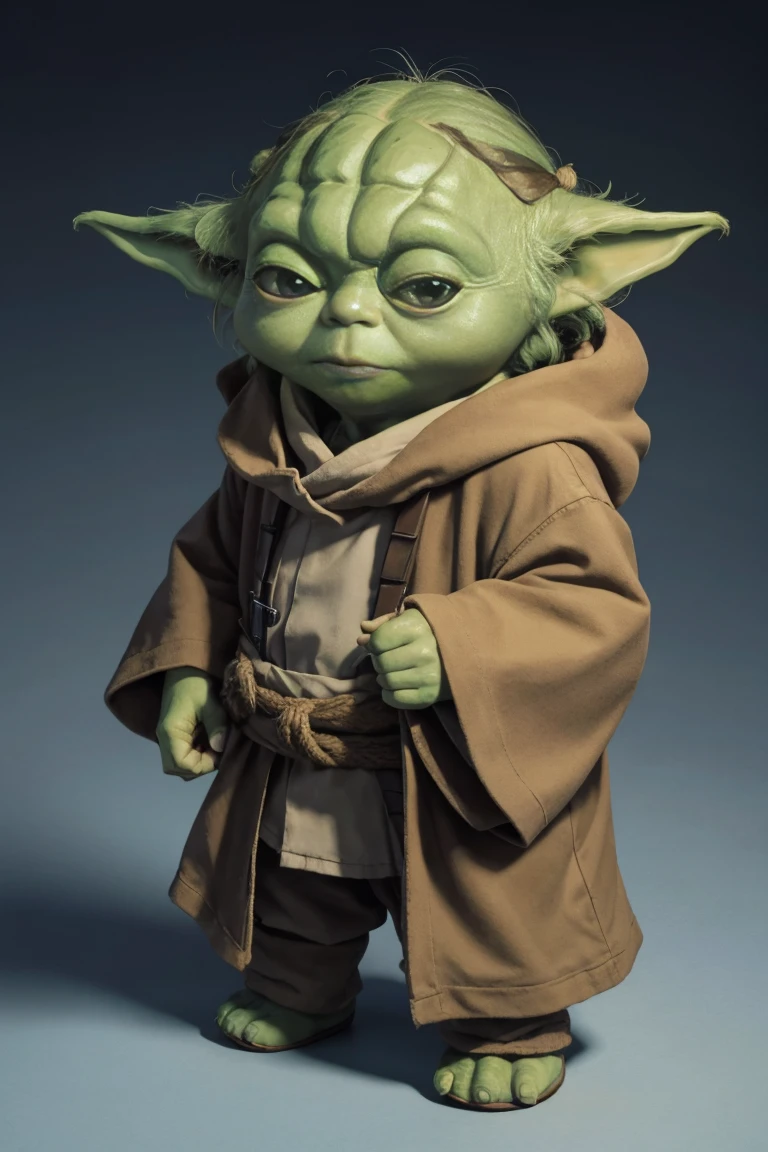 short yoda with a full head of shaggy thick hair