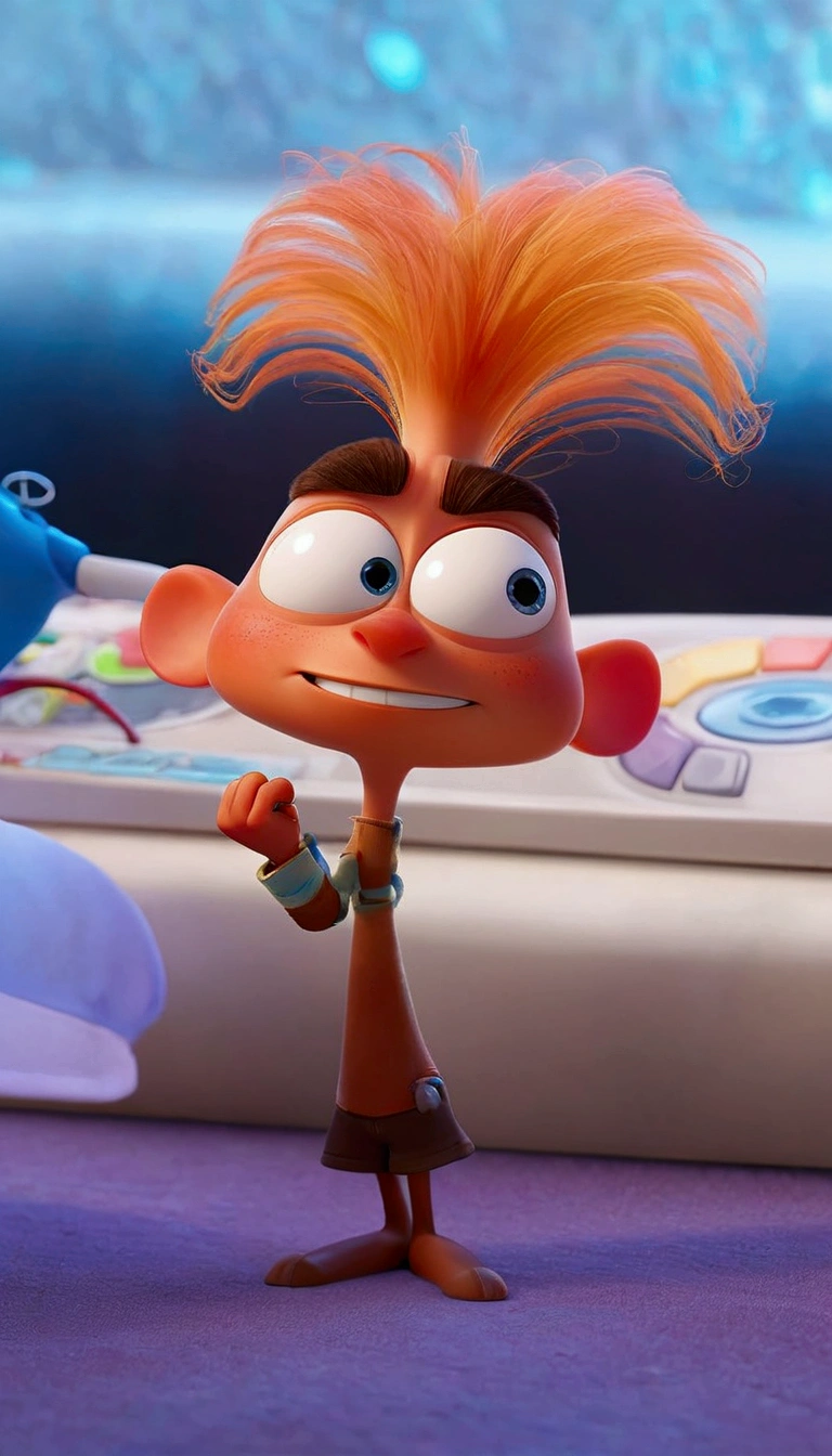 a close-up of a cartoon character with a remote control, depicted as a pixar character, as a pixar character, cute pixar character, pixar character, pixar coronavirus movie, pixar bright macro view, frame from pixar film, movie character, anato finstark. pixar, pixar movie screenshot, cute pixar character design, disney pixar movie still, animated film still