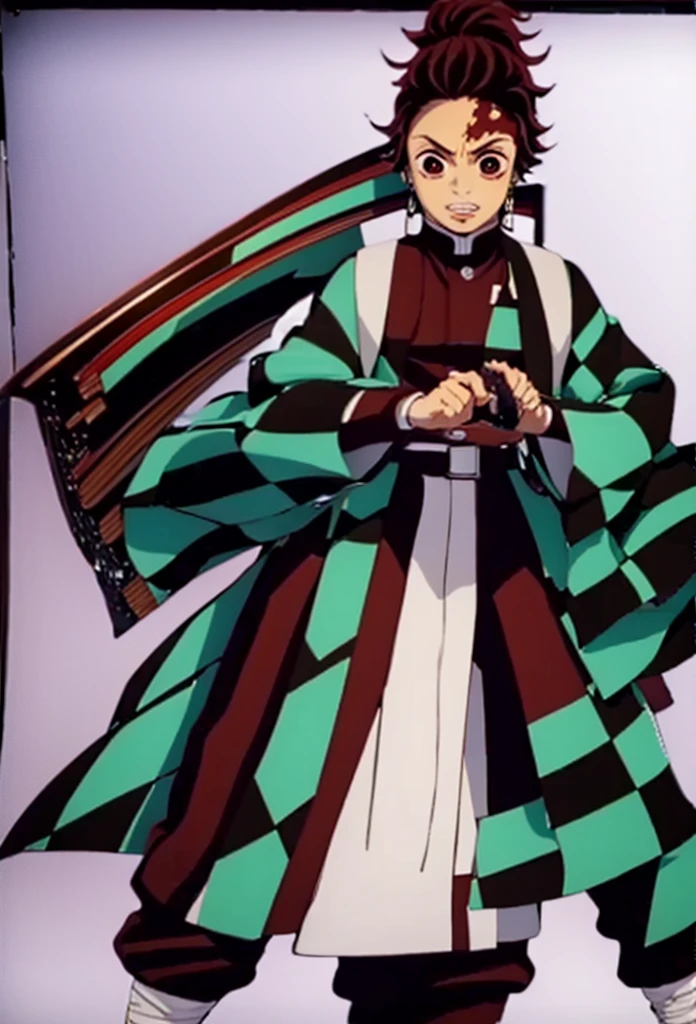 Kamado Tanjiro,Full Style,Ultra High Quality,Ultra High Resolution,Photograph 8K,Holding a Sword