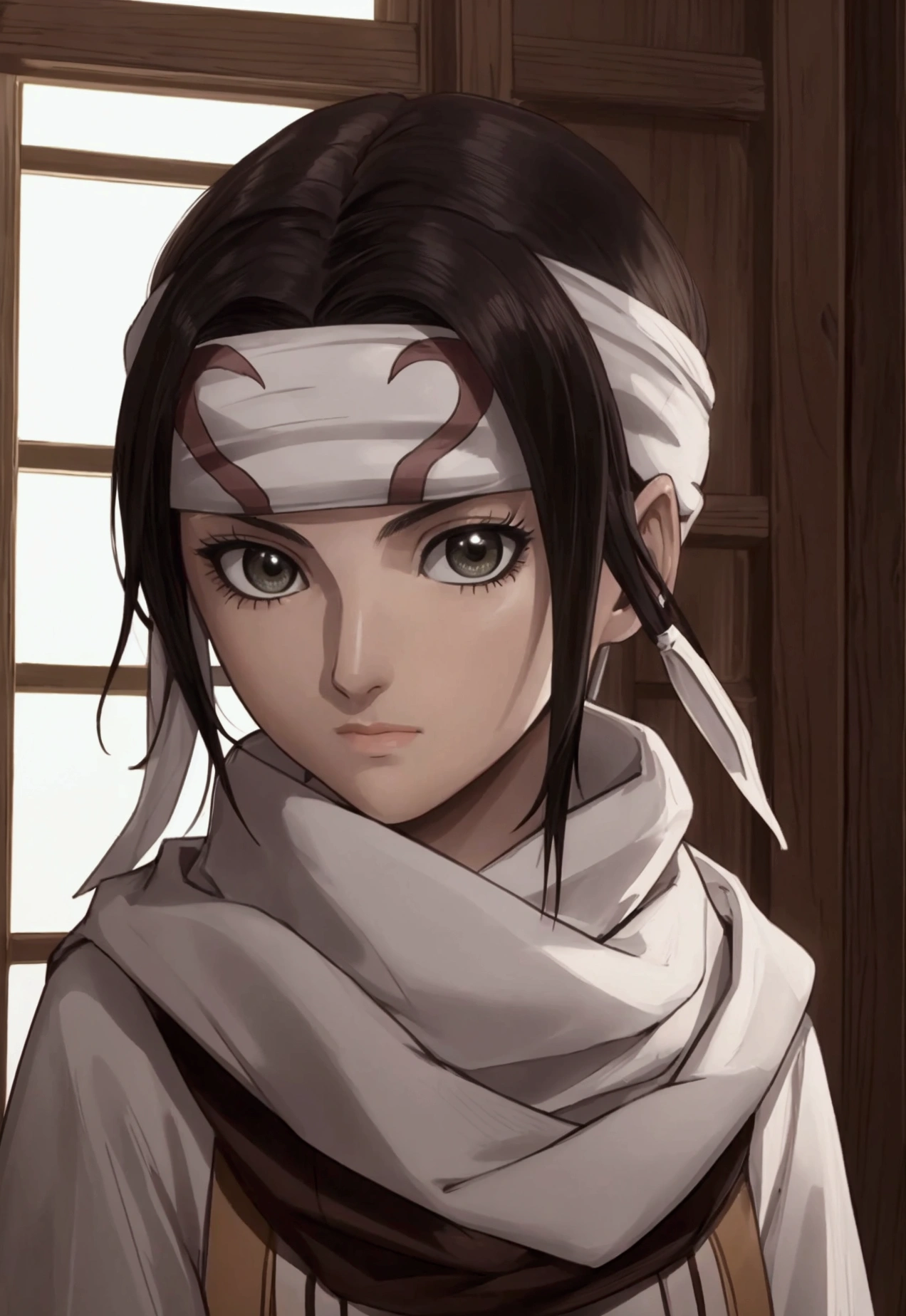 masterpiece), best quality, high resolution Mikoto Misaka 1girl bob cut medium hair standing alone cowl headband profile image looking at viewer beautiful eyes beautiful face extremely detailed