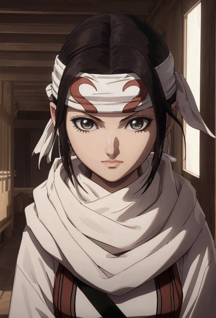 masterpiece), best quality, high resolution Mikoto Misaka 1girl bob cut medium hair standing alone cowl headband profile image looking at viewer beautiful eyes beautiful face extremely detailed