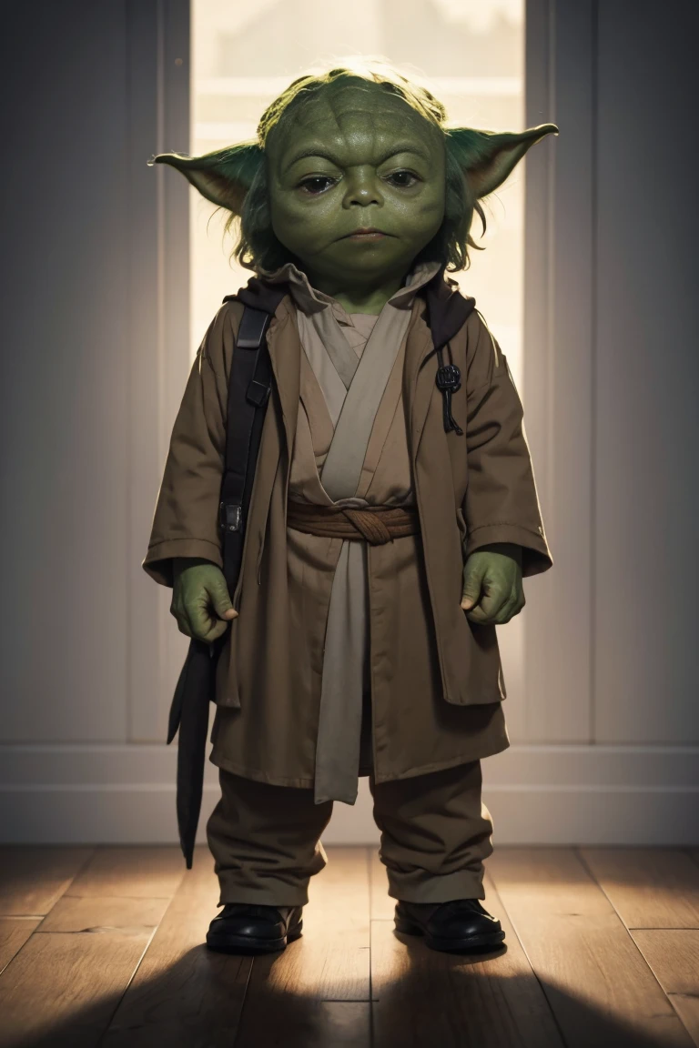 short yoda with a full head of shaggy thick hair