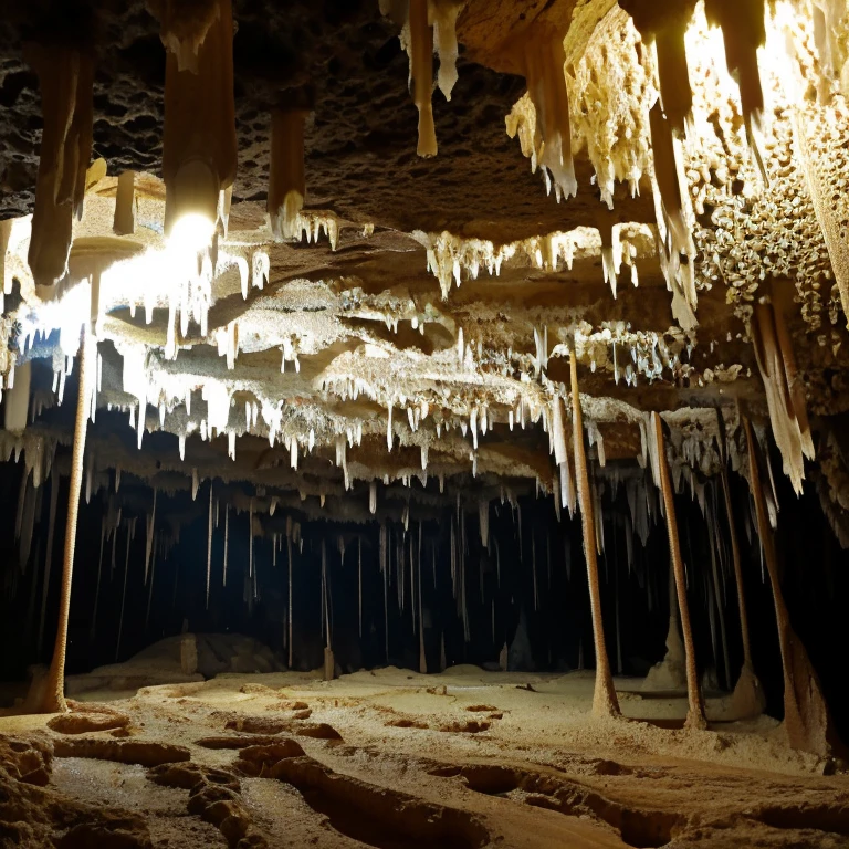 Stalagmite Caverns is an extensive maze of interconnected tunnels and chambers, some of which are immense in size while others are narrow and difficult to traverse. The caverns feature impressive stalagmites rising from the cave floor and stalactites hanging from the ceiling, many of which have formed over thousands of years.