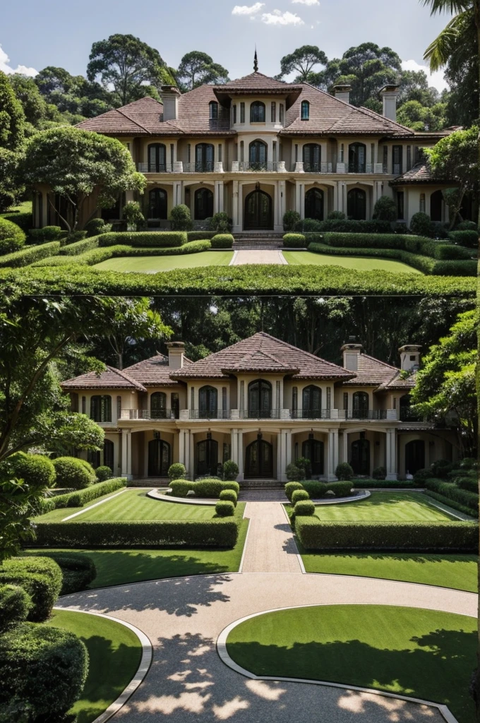 Her black mansion stood as a formidable centerpiece within the exclusive subdivision. Its sleek, modern design contrasted sharply against the lush greenery and towering trees that enveloped the area. The exterior was characterized by sharp angles and large, tinted windows that reflected the surrounding landscape, offering glimpses of the opulent interior within. Tall, wrought iron gates guarded its entrance, imposing yet elegant, matching the strict security measures of the subdivision itself. The mansion exuded an aura of wealth and seclusion, a private haven nestled amidst nature's embrace.