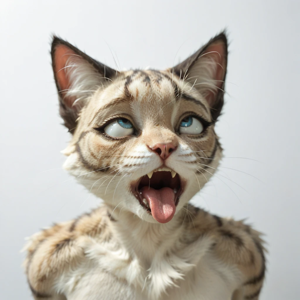 (zPDXL2), score_9, score_8_up, score_7_up, source_anime, 2d, 

(clear simple background, white background, papyrus background), ((cat:1.2), anthro, furry, solo, female, (face portrait, sexy, horny, shy, Bdsm) , (ahegao,painfully:1.5), (face focus), (spread_legs, hands_up, ), (nude), (cat fur, ears, tail)), beautiful

AissistXLv2, unaestheticXL_bp5, SimplePositiveXLv2, zPDXL2 PonyXLV6_Scores