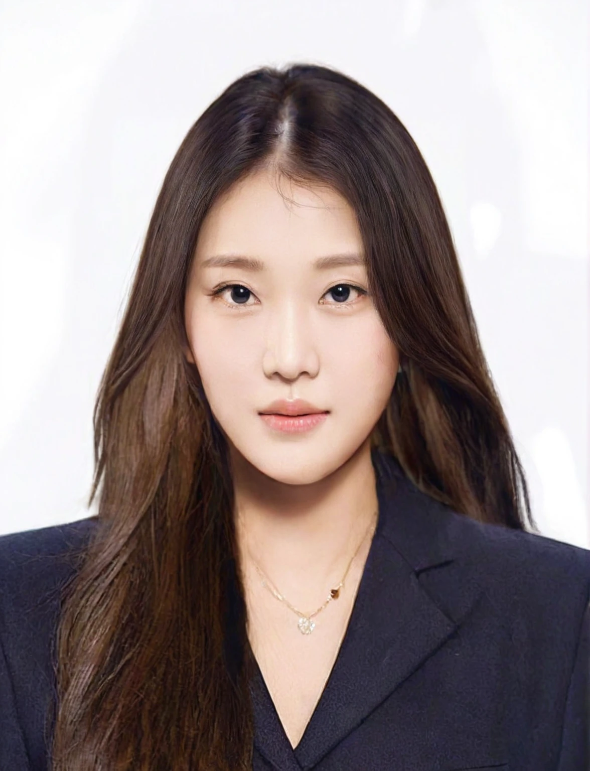 araffe asian woman with long hair wearing a black jacket, heonhwa choe, lee ji - eun, lee ji-eun, jaeyeon nam, park ji-min, jiyun chae, hwang se - on, portrait of female korean idol, shin min jeong, kwak ji young, kim hyun joo, taejune kim, seseon yoon