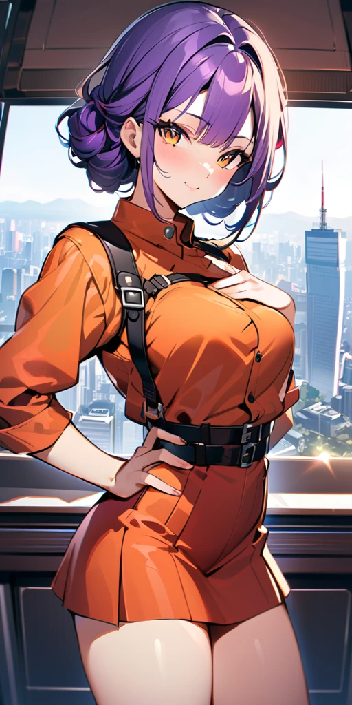 ((Highest quality、masterpiece、Anime Style、Highest quality、High resolution、8k、detailed、ultra-detailed:1.3))、Long legs、Sharp focus:1.2, Beautiful woman with perfect figure:1.4、(smile:1.2), double eyelid、30-year-old woman、Sexy pose、((((Shut your mouth.、One Woman、ワンピース:1.5)))),The background is tokyo