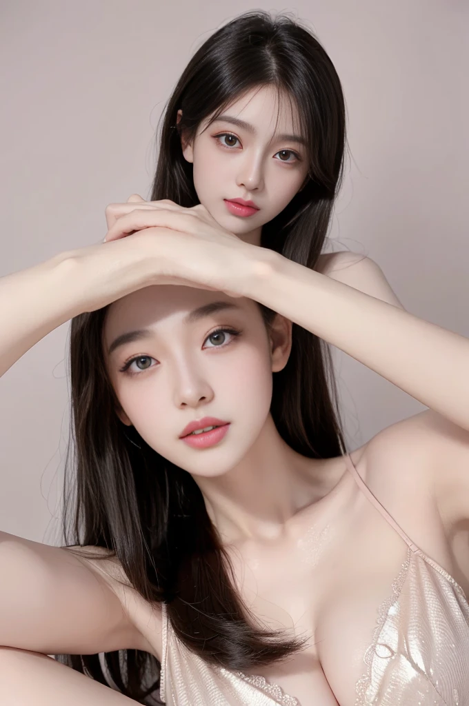 (high details:1.4)、(surrealism:1.4)、(soft lighting:1.05)、32,000、1 woman、realistic lighting、face lighting、ray tracing、(brightened light:1.2)、(improve quality:1.4)、(Realistic textured skin of the highest quality:1.4)、original photo, lifelike, full body woman love, bed, soggy, big bust, stylish hairstyle, pale skin, black eye, pink lips, (Beloved), (:1.1), ~Through, detailed background, detailed face, delicate eyes, good hair, Anatomically correct body, elastic skin, make up, masterpiece
