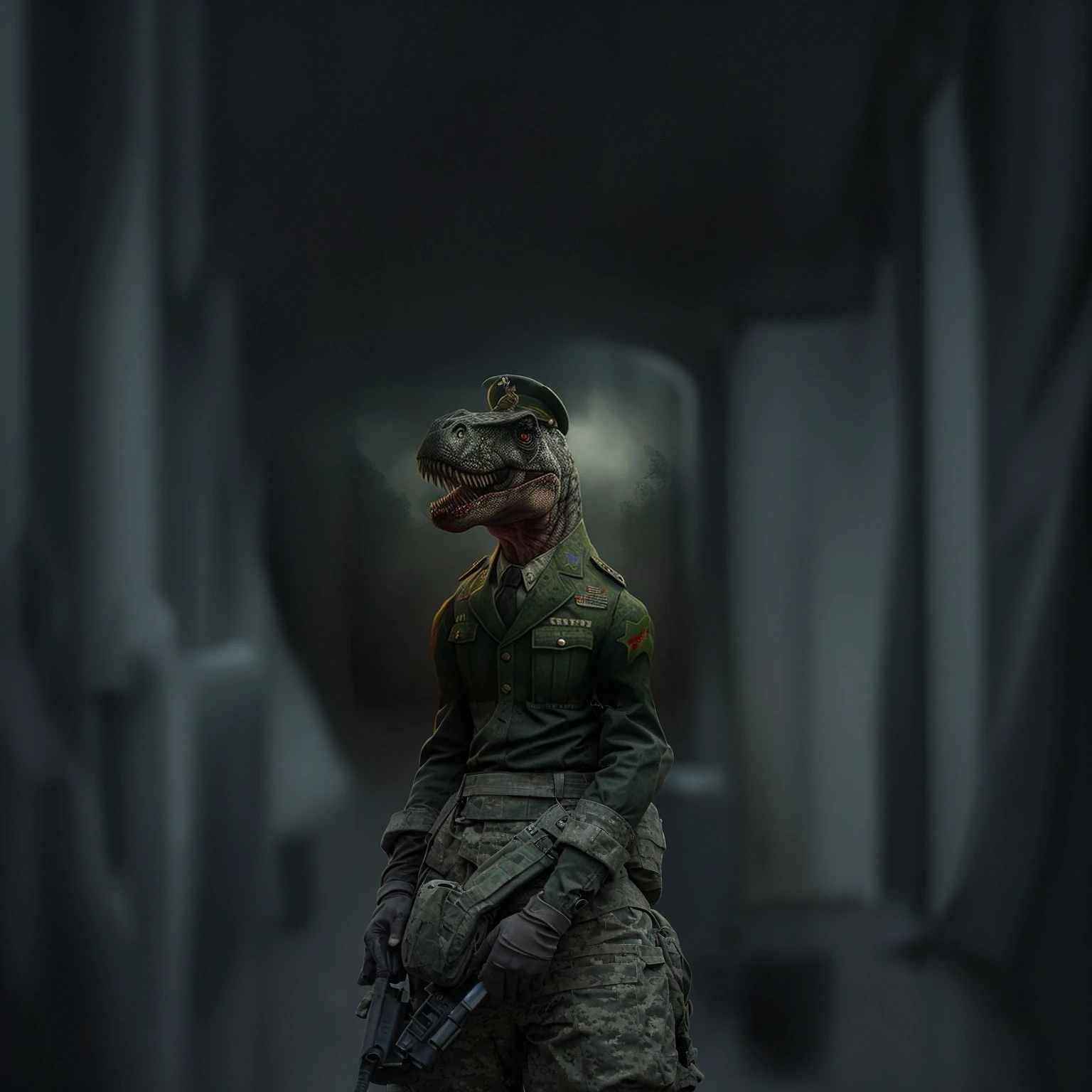 Wear a military uniform and be a soldier behind it.
