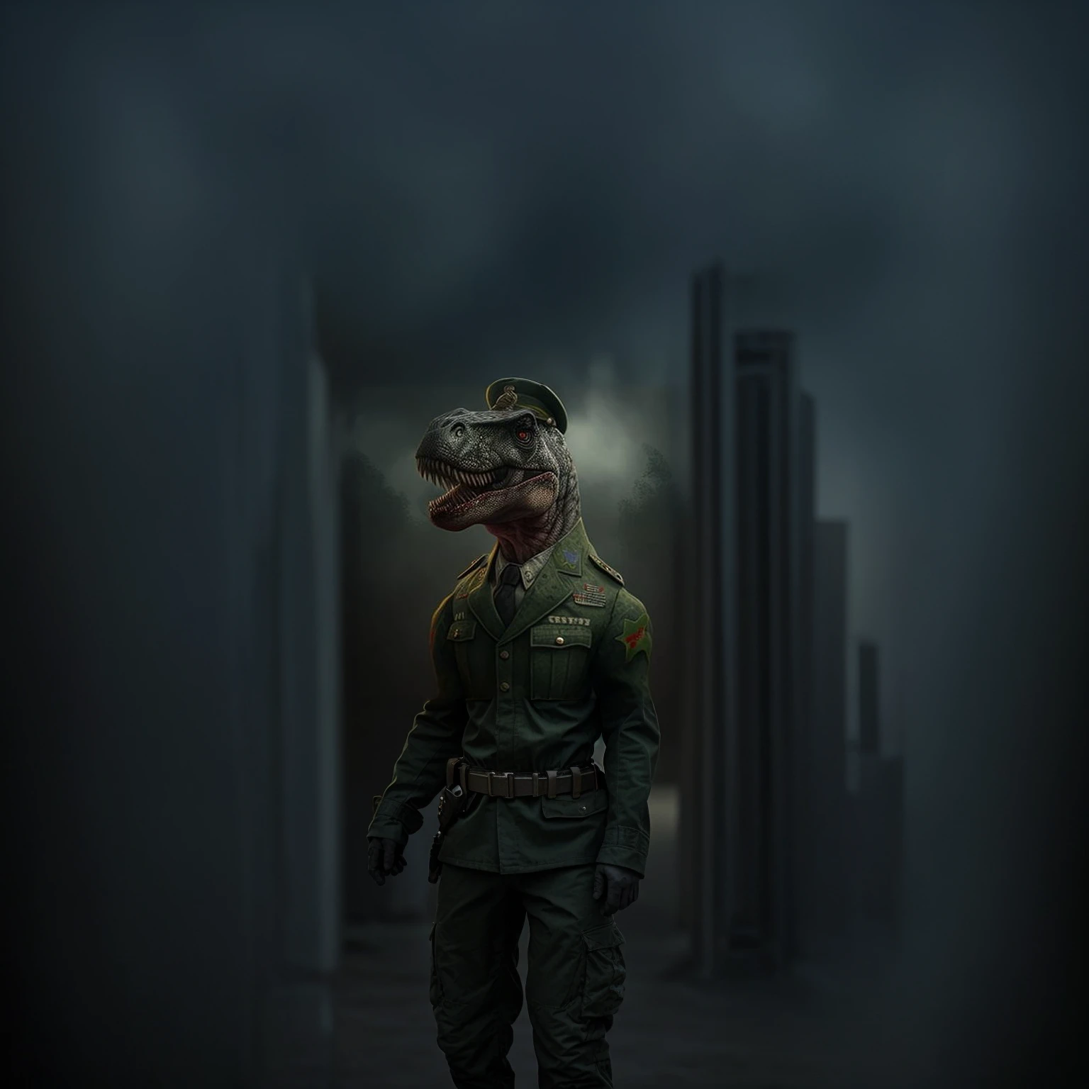 Wear a military uniform and be a soldier behind it.