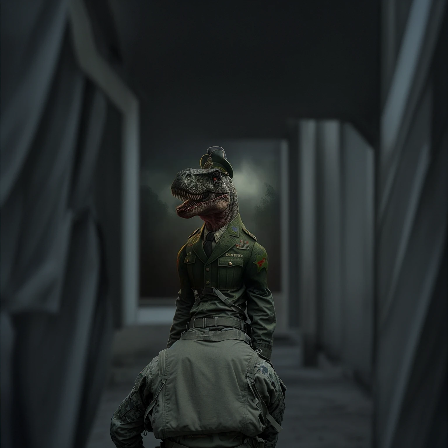 Wear a military uniform and be a soldier behind it.