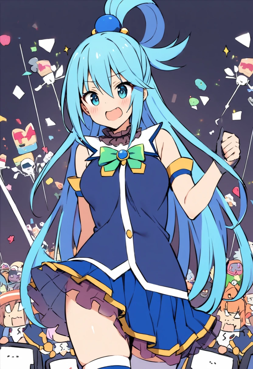 score_9, score_8_up, score_7_up,,BREAK , 1girl, aqua \(konosuba\), kono subarashii sekai ni shukufuku wo!,  (Proportion).,