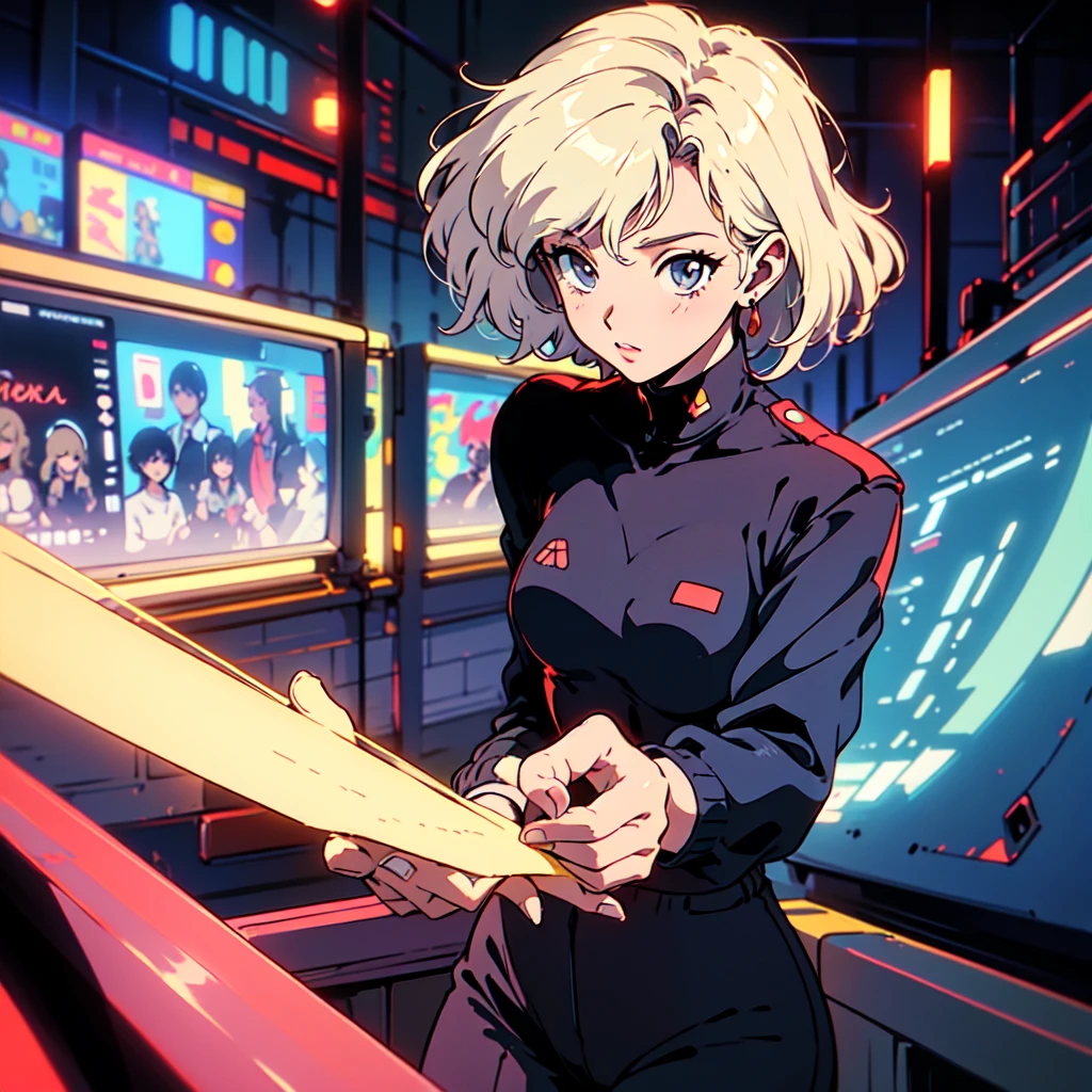 A city pop poster with a retro 80s feel、Imagine the album cover。With the highest quality anime illustrations、The main character is a blonde girl with short hair.。Her eyes shine blue、Dressed in rapper style clothing、I'm wearing headphones。
The image is in a dynamic pose.、Drawn from a novel angle。Created in high definition like 4K、Creates the feeling of being in a dark room。The room was lit by blue lights.、It has a fantastic atmosphere。The room is a small space like a 1K.、The window offers a view of downtown Shinjuku.。
This work depicts a night city enveloped in neon lights.、This will be a record that allows you to fully enjoy the charm of city pop.。