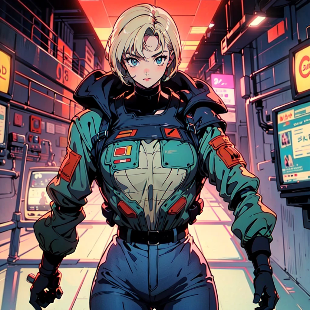 A city pop poster with a retro 80s feel、Imagine the album cover。With the highest quality anime illustrations、There is one blonde girl with short hair.。Her eyes shine blue、Dressed in rapper style clothing、I'm wearing headphones。
The image is in a dynamic pose.、Drawn from a novel angle。Created in high definition like 4K、Creates the feeling of being in a dark room。The room was lit by blue lights.、It has a fantastic atmosphere。The room is a small space like a 1K.、The window offers a view of downtown Shinjuku.。
This work depicts a night city enveloped in neon lights.、This will be a record that allows you to fully enjoy the charm of city pop.。