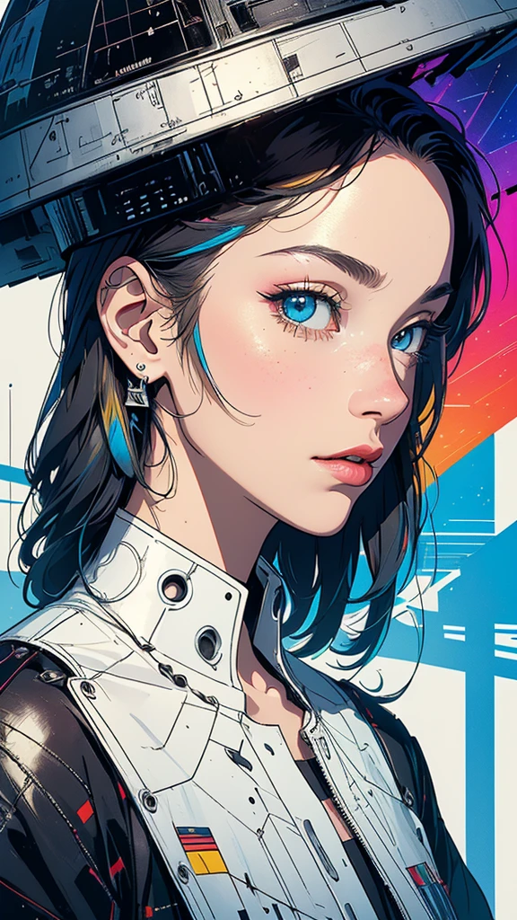 (((masterpiece, highest quality))),(((solo:1.2))),(((1girl:1.2))),32k wallpaper, very detailed, poster, vintage science fiction,(((((geometric cinematic movie poster))))), (bauhaus), shape,(((abstract))),(mid century modern),movie poster,(((((portfolio))))),(((((Close-up))))),(((((bust up))))),((((more various angle)))),(((highlight))),Vast landscape,((((heterochromia)))),(((complete. detailed face))),(((Extremely talented))),(((most complecated machine))),Colorful color scheme