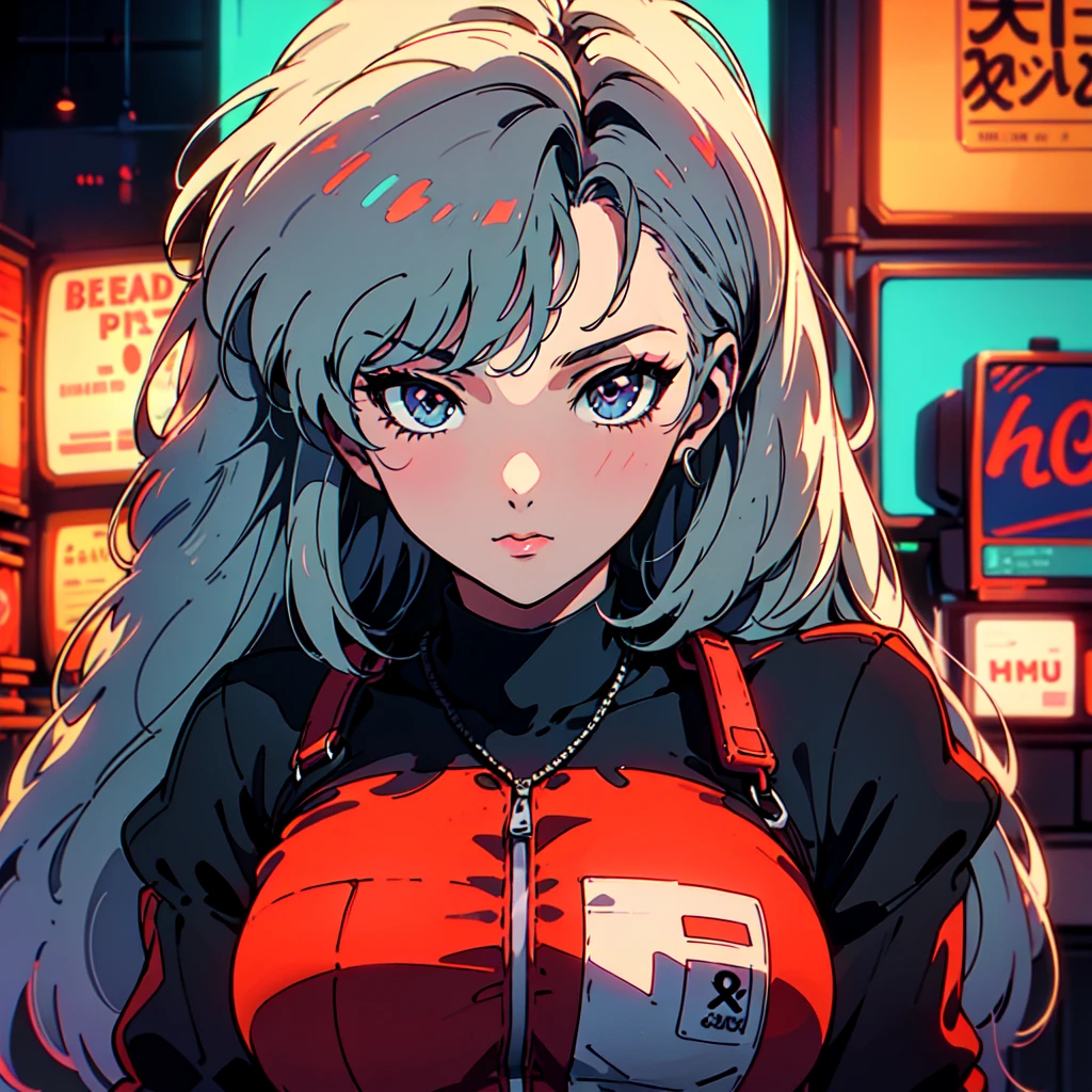 City poster with a retro 80s feel、Imagine the album cover。With the highest quality anime illustrations、There is one blonde girl with short hair.。Her eyes shine blue、Dressed in rapper style clothing、I'm wearing headphones。
The image is in a dynamic pose.、Drawn from a novel angle。Created in high definition like 4K、Creates the feeling of being in a dark room。The room was lit by blue lights.、It has a fantastic atmosphere。The room is a small space like a 1K.、The window offers a view of downtown Shinjuku.。
This work depicts a night city enveloped in neon lights.、This will be a record that allows you to fully enjoy the charm of city pop.。