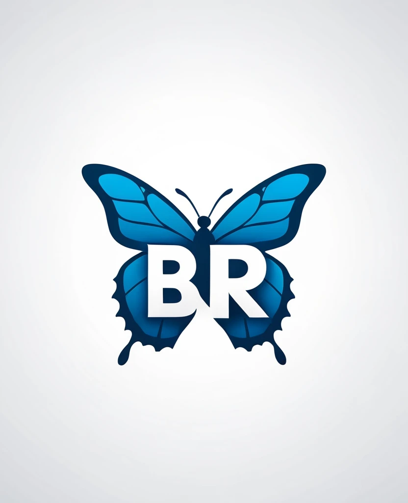 Letter b butterfly concept logo design