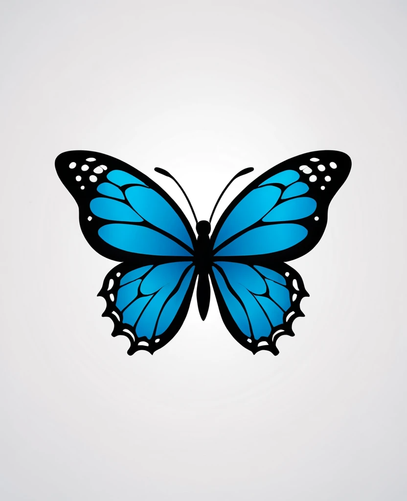 Letter b butterfly concept logo design