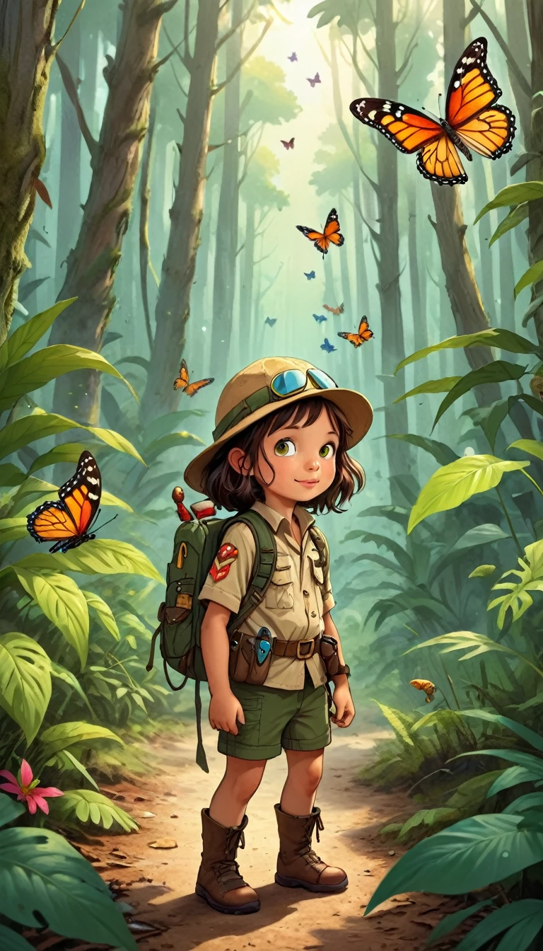 Little Jungle Explorer,adventurer,forest,Butterfly