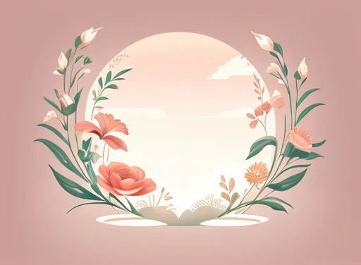 Floral background in delicate light colors