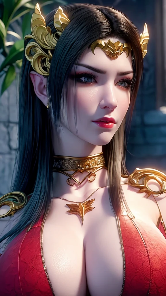 (lifelike, high - resolution:1.3), 1 girl with a perfect body, Super fine face and eyes,slong hair, big boob,Expose cleavage5)),, lightning, hyper-realistic graphics, most realistic graphics, 1 girl, alone, solo, Extremely sharp, surreal image, naked, undressed, NSFW.