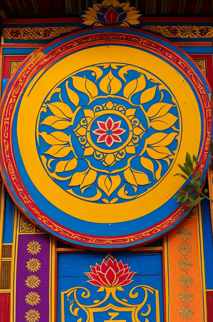 Designed with bright colored signs decorated with Thai patterns. There is the word Sisad in the middle of the sign. and related to the lotus throwing tradition