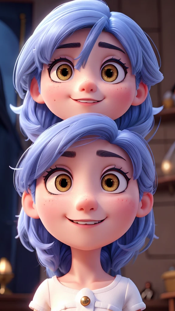 Close-up Luna face is full of enthusiasm as she talks about the future.
