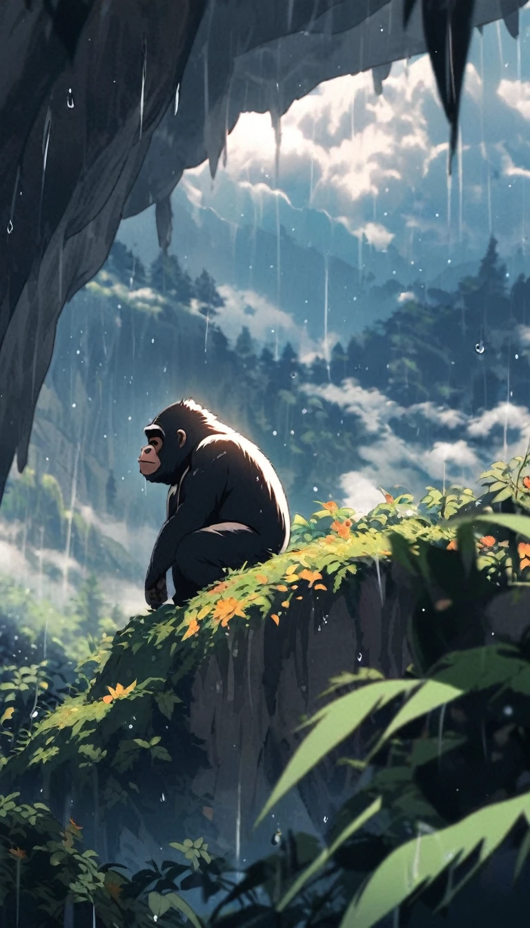 Gorillas fall from the mountain sky like raindrops.