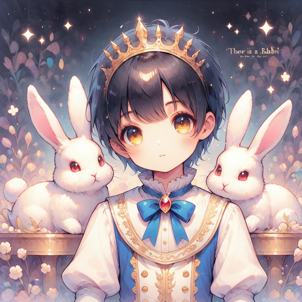 Black Hair,Golden Eyes,mash,Prince,There is a rabbit