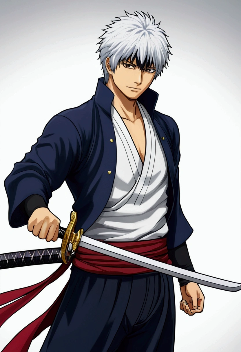 Cartoon of a man with a sword in his hand, Anime drawings inspired by Okumura Masanobu., Trending on pixiv, What is it??, Bleached manga style, ichigo kurosaki, best anime characters design, Handsome young man in the art of defeating demons, anime characters, Shikanosuke Yagaki, Hijikata Toshiro from Gintama