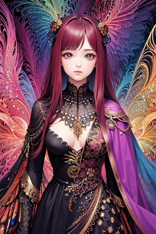(masterpiece, top quality, best quality, official art, beautiful and aesthetic:1.2), (1girl), extreme detailed,(fractal art:1.3),colorful,highest detailed