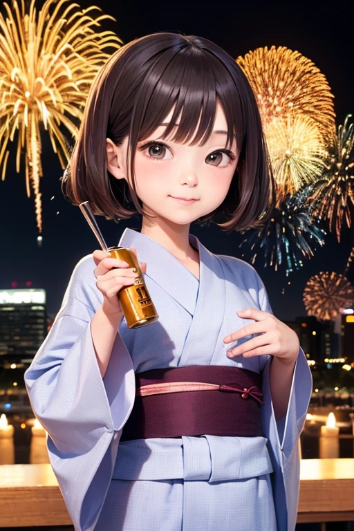 Yukata, firework, Beer