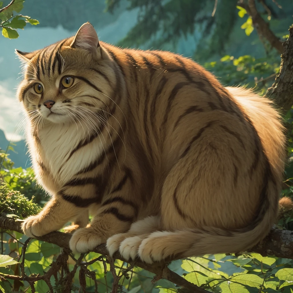 Manul cat　Ghibli style