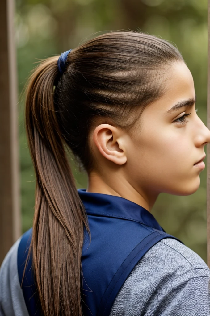 boy pony tail