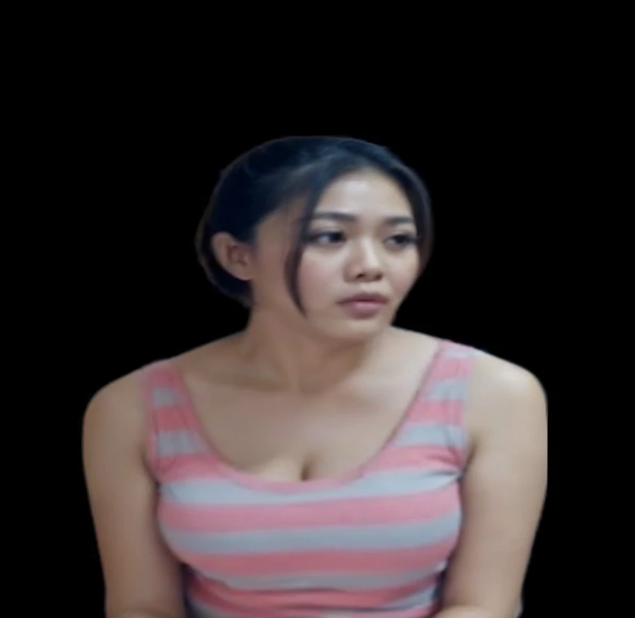 " 2woman, 35 Years Old, Indonesian , Lesbian Scene, Tank Top, big , full body, Curvy body, sharing Passionate hug and eating pussy