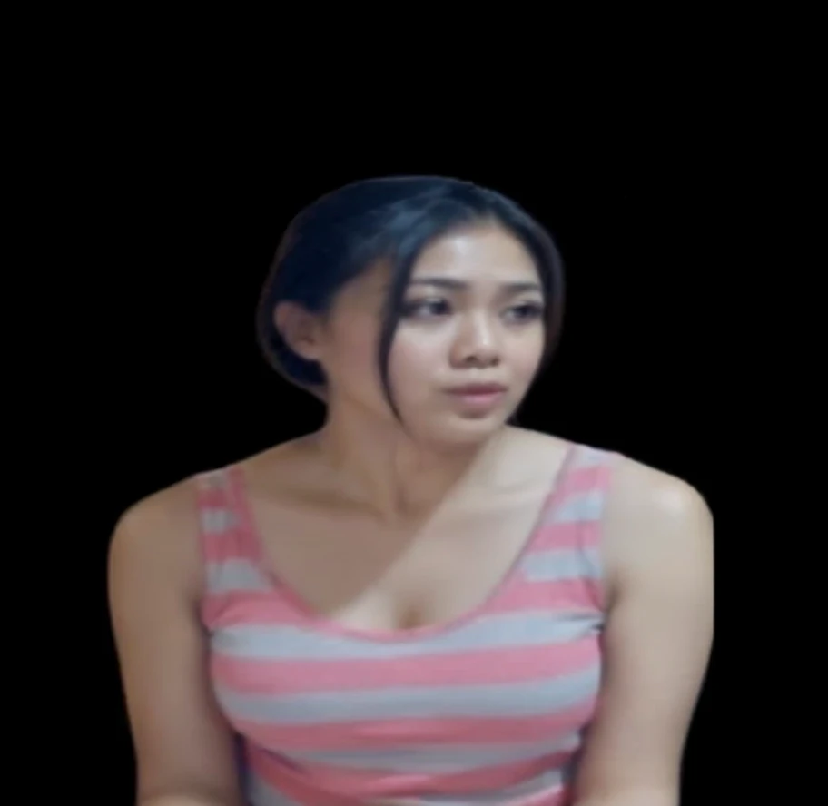 " 2woman, 35 Years Old, Indonesian , Lesbian Scene, Tank Top, big , full body, Curvy body, sharing Passionate hug and eating pussy