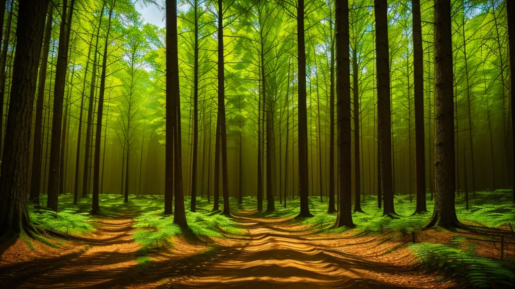 A colorful and mysterious forest, just looking at it will heal you, and help you meditate