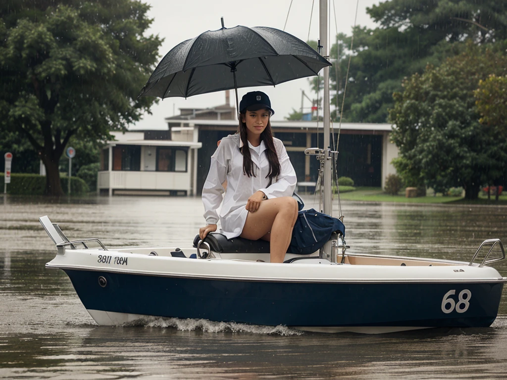 Rainy day and daysailer