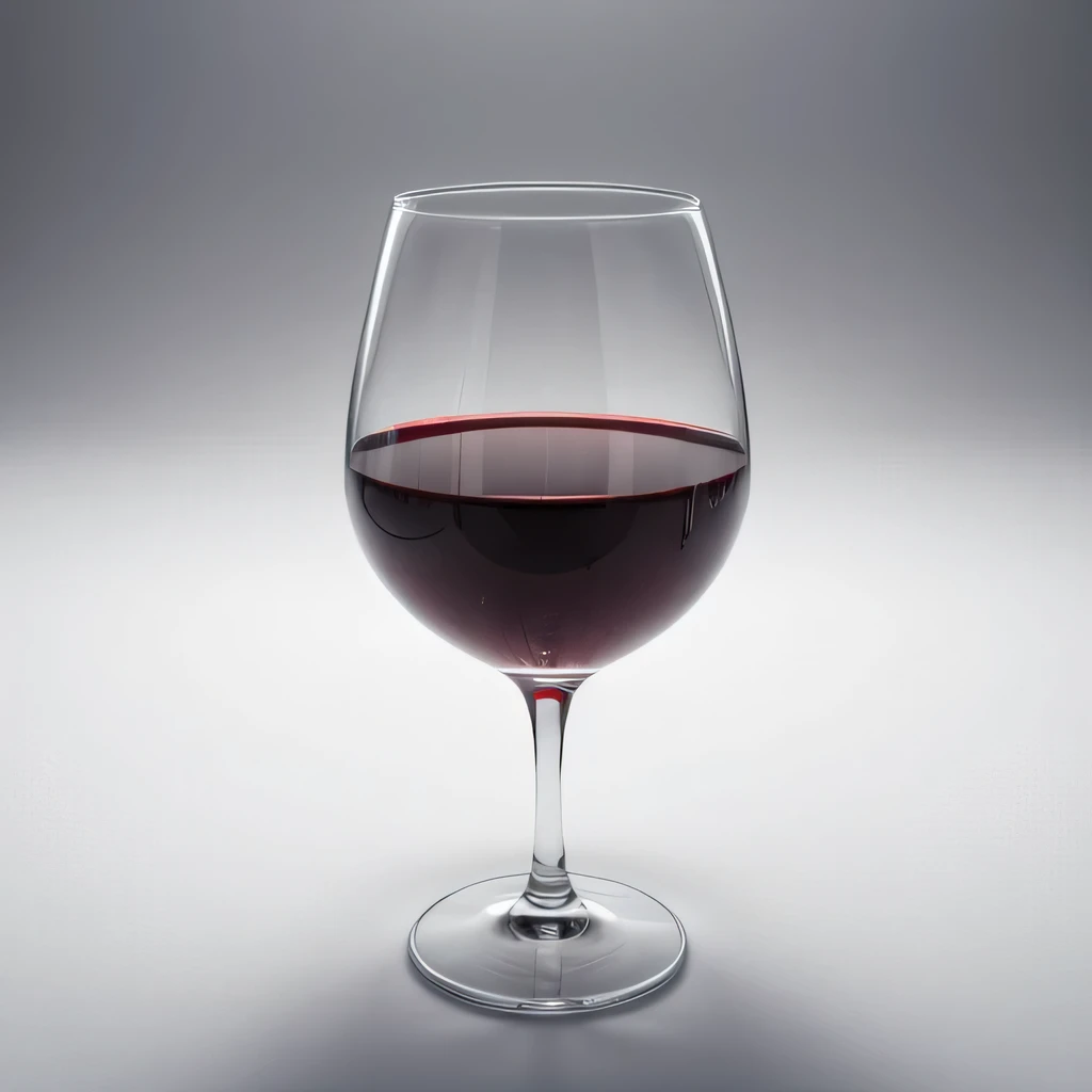 Wine glass with blood inside, empty background