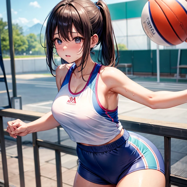 sports內衣,sports,sports場,sweat,Medium breasts,perspective