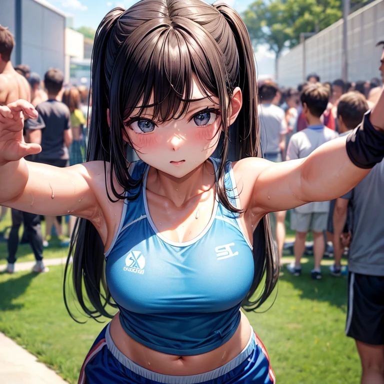 sports內衣,sports,sports場,sweat,Medium breasts,perspective